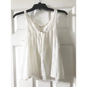 American Eagle Ivory Boho Crop Top S